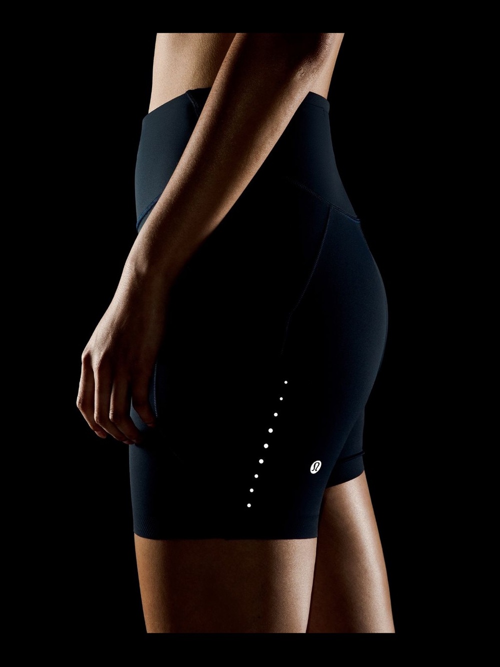 lululemon athletica Black Reflective Bike Shorts